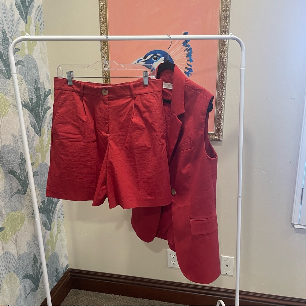 MANGO Red Coord Set (Shorts)
